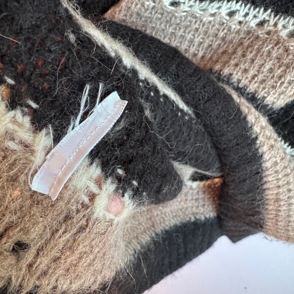Part Two Copenhagen Neutral Stripe Open Stitch Boatneck Sweater Large Scandi - Picture 13 of 13